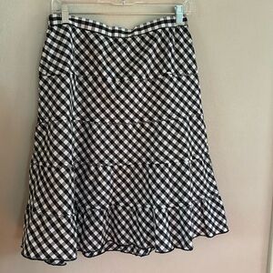 Studio West Apparel Black and White Gingham Skirt
